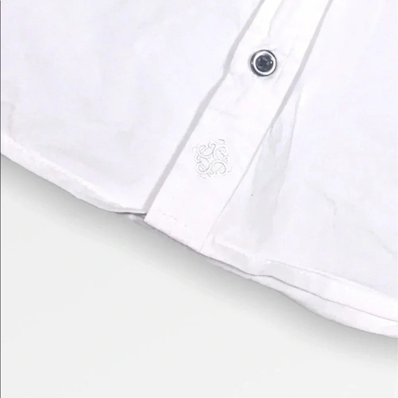 4/$20 White Short Sleeve  Button Down Shirt - Picture 2 of 4